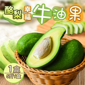【產地直送】台南鮮採酪梨5斤x1盒(5-9顆/盒_香濃軟嫩_幸福牛油果)
