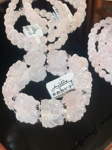 彌雅手作丨山海 狐頌丨透體彩虹粉水晶手串原創設計