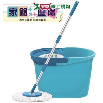 家簡塵除 手壓式旋轉拖(1拖+1桶+1布)【愛買】