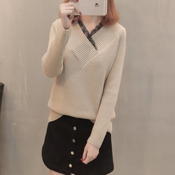 ＊ORead＊蕾絲V領套頭毛衣(6色F碼)【限定加碼✿全館滿額再折】