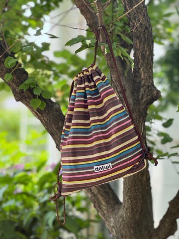 輕量帆布網狀束繩袋