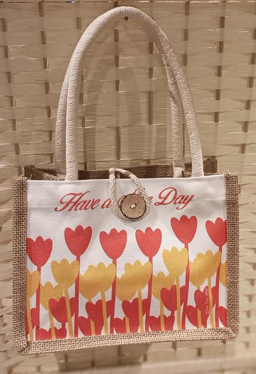 港式食物文創麻布手提袋(小)外賣杯圖案