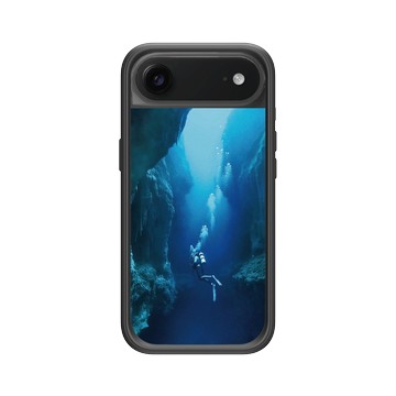 iPhone Air Mod NX -邊框背蓋組合 (相機按鈕) 黑 - Ocean Collection: Let's Sea 海洋系列：一路向海 - 潛行者（貝里斯藍洞）