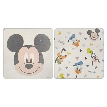 收納王妃 米奇家族珪藻土杯墊 方  10 x 10cm  簡約款 白色  1個