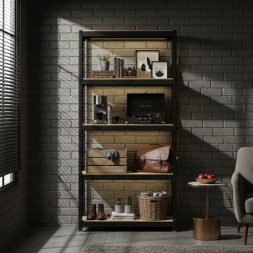 收納層架｜黑色免螺絲角鋼｜長105、120公分