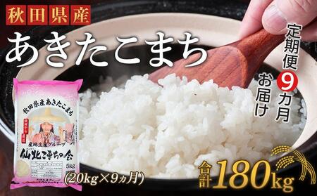 秋田県産あきたこまち9か月(20kg×9か月)