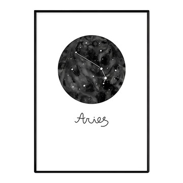 白羊座 Aries  70 x 50cm  黑框