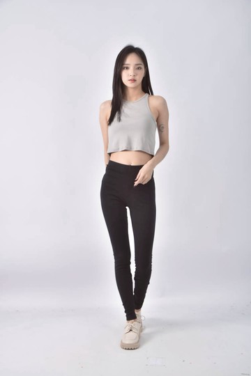 (XS（含）以下) net棉質內搭黑色長褲