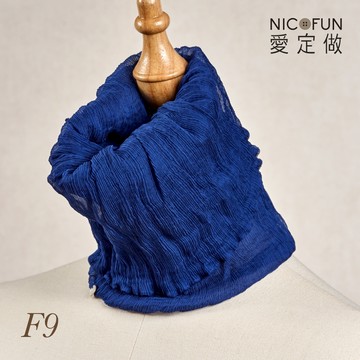 NicoFun 愛定做 海洋森林33 淺青蘋柳葉絲 百搭圍脖 圍巾 100%桑蠶絲 真絲(silk四季圍脖 圍巾 領巾)