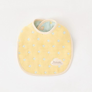 六層紗口水圍兜 黃色甜心 【寶寶圍兜/吃飯圍兜/嬰兒圍兜兜】