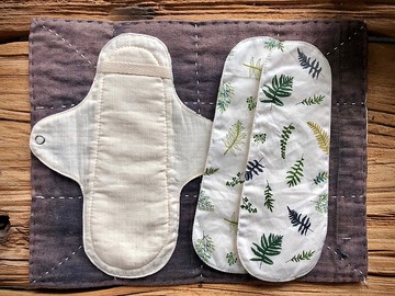 布衛生棉 24公分日用型組合 花布、素色、有機棉