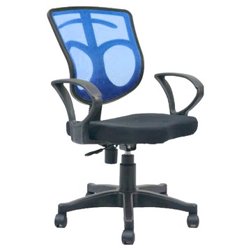 台灣製造NP-07舒適辦公椅 網布+金屬+塑膠  藍色  43x58x102cm