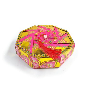 【祭祀用品】 純手工製作 彩色八寶盒(內有元寶) 祭祀 拜拜