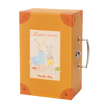 Moulin Roty 小小衣櫥組，附兩隻玩偶、衣架及娃娃衣服  MR-632401  1組