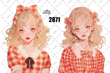 original sticker no.2871 人物貼紙 原創貼紙 原創人物貼紙 裝飾貼紙 cotton melody
