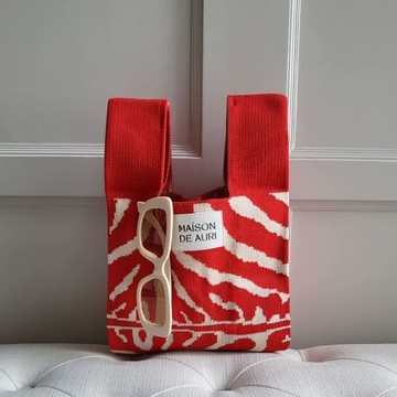 【Maison De Auri】Mini 小提包/ 厚針織/ Tigger Red 跳跳虎