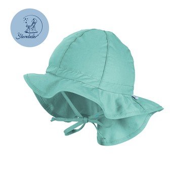 德國STERNTALER 抗UV護頸遮陽童帽-素面綠(43-53cm)  C-1511620-446