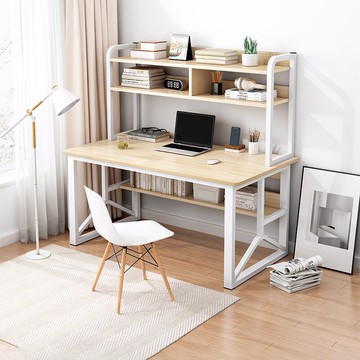 書桌書架組合家用電腦臺式桌臥室初中學生出租房簡約辦公寫字桌子