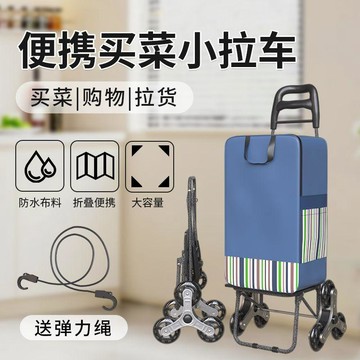 【臺灣出貨】輕便買菜車小拉車爬樓摺疊小拖車手拉小推車拉桿車家用便攜購物車55lkh
