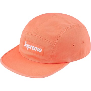 SUPREME SS26 WASHED CHINO TWILL CAMP CAP 皮革扣環 五分割帽 (淺橘色)