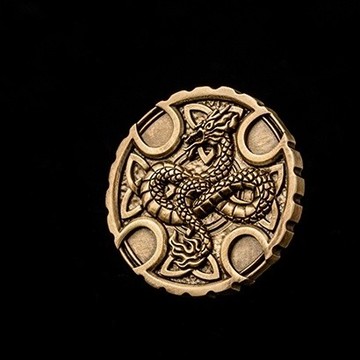 【JK銀飾】凱爾特龍／黃銅【幸運幣】