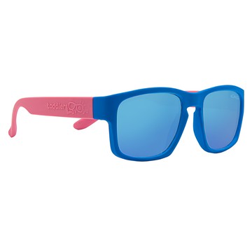 Loveye 兒童偏光太陽眼鏡 台灣製造 UV400 有效阻隔UVA/B紫外線  藍莓派對 藍色 + 粉色  鏡面寬度11.5cm + 鏡面高度4cm + 鏡腳長度12.6cm + 鏡片尺寸4.5cm