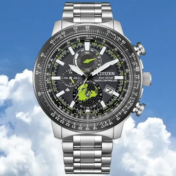 CITIZEN星辰 PROMASTER系列 電波對時 光動能飛行腕錶／BY3006-53E／46mm