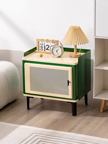 床頭櫃 臥室收納 儲物櫃 邊櫃 北歐復古床頭櫃 ins中古網紅家用臥室收納櫃現代小戶型床邊小櫃子