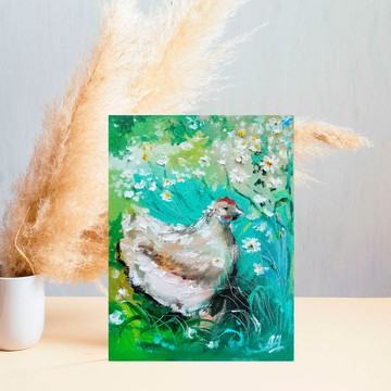 鹿的童話 一套 2 幅原創油畫。波西米亞風格裝飾。