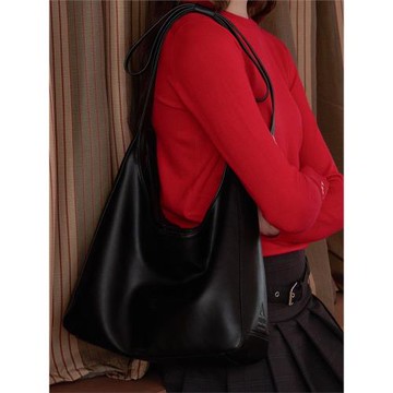 alki alka自創復古大容量包女單肩包時尚新款通勤水桶包韓系新品