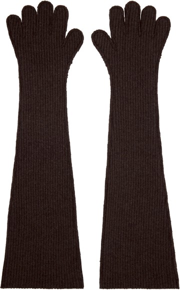 Marni 棕色 Oversized 手套