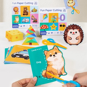 現貨《創意DIY E2C】兒童手作 DIY 剪紙 ♥ 專注力訓練 趣味摺紙 美術學習教具 親子互動 益智手作玩具