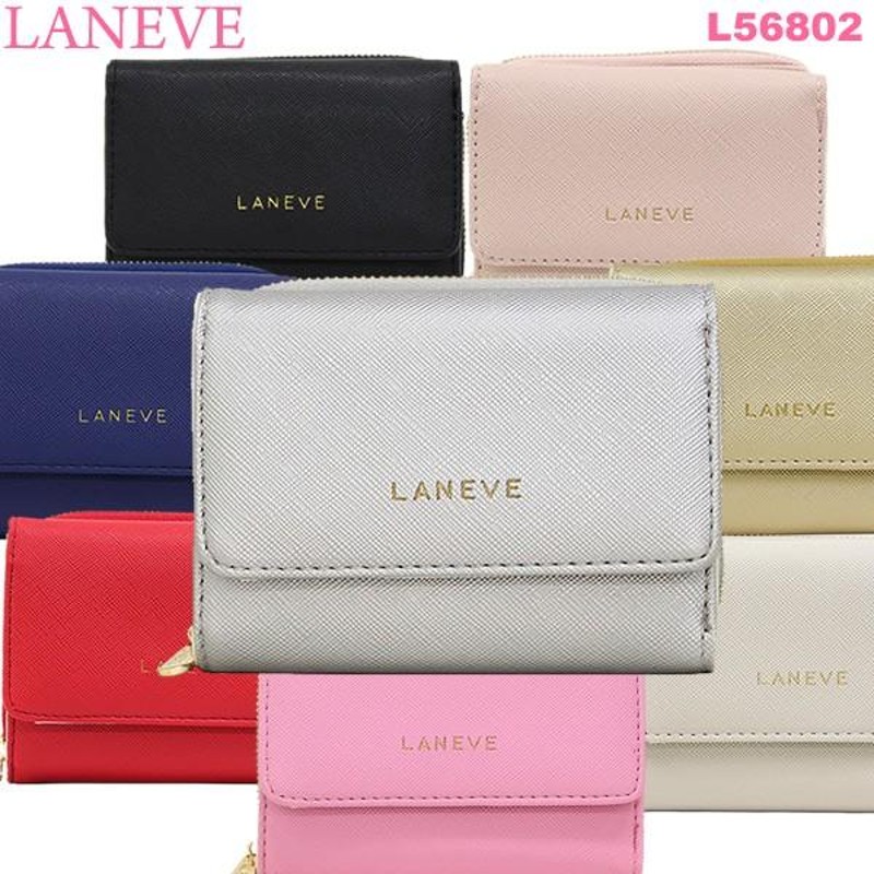 LANEVE ランイブ レディース 三つ折り 財布 L56802 8 COLORS PVC