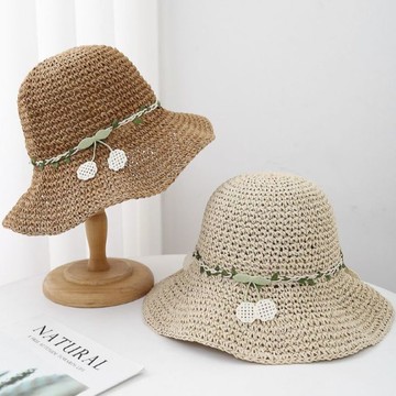 【巴黎精品】現貨+預購 防曬帽漁夫帽子遮陽帽大帽簷戶外登山透氣速乾-田園風編織小花女帽子2色a1kl54