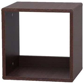 IRIS OHYAMA 愛麗思歐雅瑪 圓角無門組合收納櫃 QR-34 胡桃木色  1個