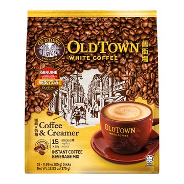 OLDTOWN WHITE COFFEE 舊街場白咖啡 咖啡&奶精 即溶咖啡飲品  25g  15條  1袋