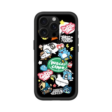 iPhone 16 Pro Mod NX 黑 - 貓貓蟲咖波 Bugcat Capoo - 咖波拼貼多角色