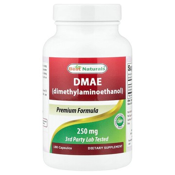 Best Naturals, 二甲氨基乙醇（DMAE），250 毫克，180 粒膠囊