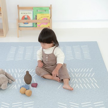 Pato Pato 自然系風格地墊 小島草木寧靜藍 | 抗菌巧拼地墊