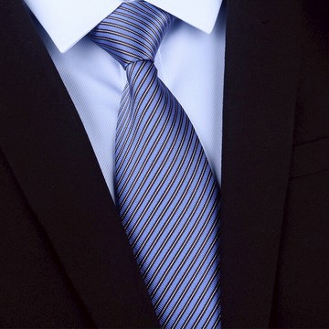 8厘米藍色領帶真絲領帶桑蠶絲領帶男士上班領帶工作商務襯衫領帶