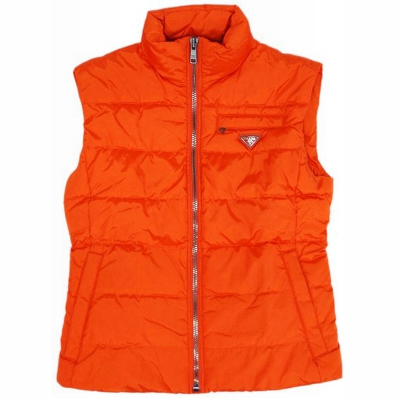 プラダ ダウンベスト Prada レディース ジップアップ ナイロン Arancio アランチョ オレンジ 42サイズ アウトレット 通販 Lineポイント最大0 5 Get Lineショッピング