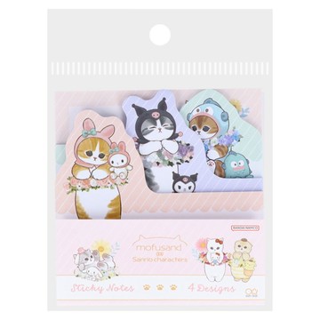 真愛日本 三麗鷗 聯名 Moffsand 貓福珊迪 花圈粉 日本製 造型便條本 付簽本 筆記 紀錄 便條紙