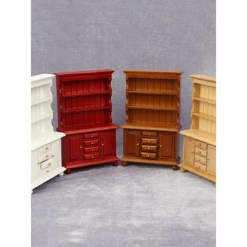 1:12dollhouse模型娃娃屋迷你家具模型擺件書柜三層立柜子 展示柜