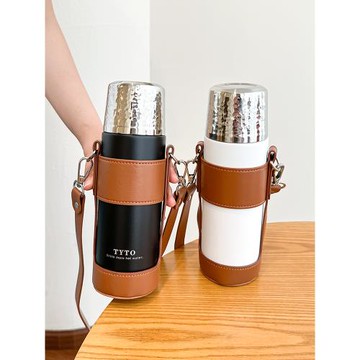 高顏值保溫杯女士燜茶杯高端學生帶蓋可喝水316不銹鋼帶茶隔男款