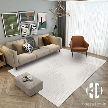 現代簡約客廳地毯臥室家用輕奢地毯北歐線條抽象地毯墊可機洗【聚物優品】