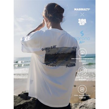 【沖浪聯名】MASSULTI x SHAKA涼感Sorona康麗印花寬松Tee短袖T恤