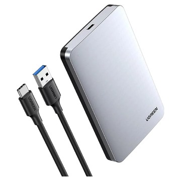 UGREEN 綠聯 2.5吋 3.1隨身硬碟外接盒 鋁合金USB-A版  CM300  1個