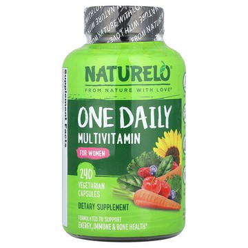 NATURELO, 女性每日一片複合維生素，240 粒素食膠囊