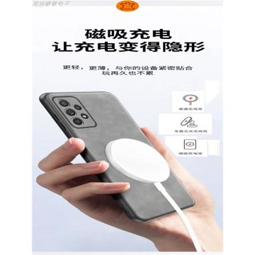 適用三星A32彩色皮紋超薄防摔手機殼A52全包鏡頭A72旋轉支架A51羊巴皮Magsafe磁吸充電