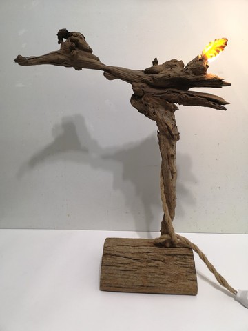 -飛鳥- 立燈 檯燈 桌燈 漂流木燈 夜燈 氣氛燈 造型燈 手作燈
